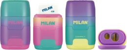 Milan Γόμα-Ξύστρα Διπλή Compact Sunset-4 Σχέδια (325-00115-4721116) (1)