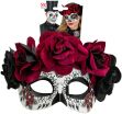 WM Μάσκα Ματιών Dia De Los Muertos Με Τριαντάφυλλα (8466) (1)