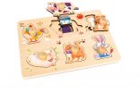 Hape Happy Puzzles Ξύλινο Παζλ Ζωάκια Φάρμας (E1655) (2)
