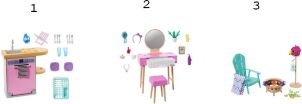Barbie Έπιπλα-3 Σχέδια (HJV32) (1)