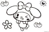My Melody Μπλοκ Ζωγραφικής 23x33 40 Φύλλων Με Αυτοκόλλητα Στένσιλ-2 Σχέδια (000490299) (4)