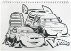 Cars Μπλοκ Ζωγραφικής Α4 Και Stickers (341-32416) (4)