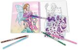 Top Model Μπλοκ Ζωγραφικής W/Sequins Fairy Love Colouring Book (D12976) (1)