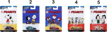 Hot Wheels Αυτοκινητάκια-Peanuts 75th-5 Σχέδια-1Τμχ (JDY88) (1)