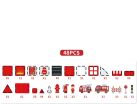 BW Magnetic Tiles Πυροσβεστική Fire Control 48Τμχ (X6037) (2)