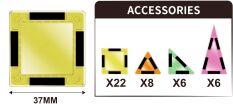 BW Magnetic Tiles Mini 42Τμχ. (X7026) (2)