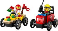 LEGO City Pizza vs. Fire Truck Race Car (60458) (1)
