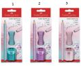 Faber Castell Μολύβια Sparkle II 2Τμχ+Γόμα Roll-On +Διπλή Ξύστρα Roll-On-3 Σχέδια (12310780) (1)