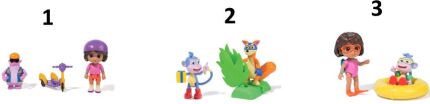 Dora Φιγούρες Με Αξεσουάρ-3 Σχέδια (6071566) (1)