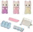 Sylvanian Families Floral Cat Τρίδυμα & Καρότσι (5880) (0)