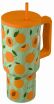 Estia Straw Tumbler XL Save The Aegean 900ml Peach Garden (01-41632) (1)