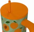 Estia Straw Tumbler XL Save The Aegean 900ml Peach Garden (01-41632) (2)