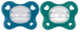 Chicco Πιπίλα Όλο Σιλικόνη Physioforma Dual Soft Σιέλ 16-36 Μηνών 2Τμχ (C60-73086-61) (0)