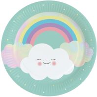 Πιάτα 23cm Rainbow & Cloud-8Τμχ (M990429966)