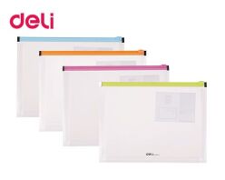 Deli Φάκελος Zip PP A5 Rio 4 Χρώματα-1Τμχ (38976)