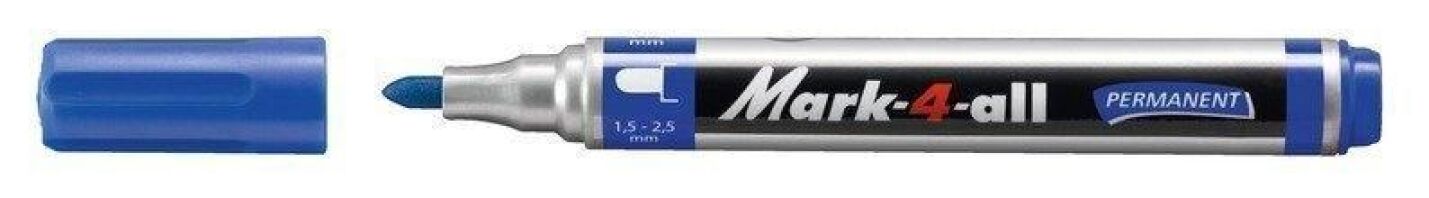 Stabilo Μαρκαδόρος Ανεξίτηλος 651/41 Blue-1Τμχ (11651041)