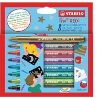 Stabilo Μαρκαδόροι Metallic Trio Deco 377 Σετ 8 Τμχ (01377008)