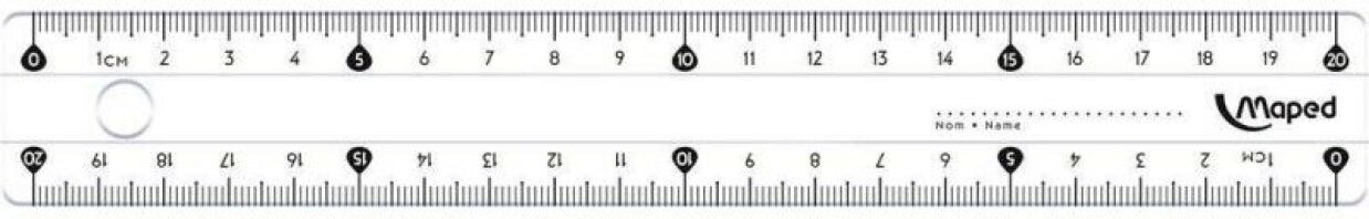 Maped Επίπεδος Χάρακας Cristal 20cm (146112)