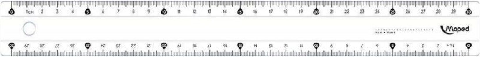 Maped Επίπεδος Χάρακας Cristal 30cm (146119)