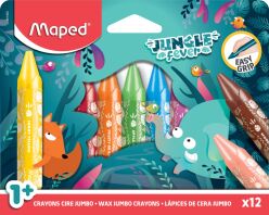 Maped Jungle Fever Κηρομπογιές Wax Maxi 12Τμχ (861400)