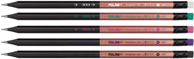 Milan Μολύβι Με Γόμα HB Copper-5 Χρώματα-1 Τμχ (325-00269-071421724)