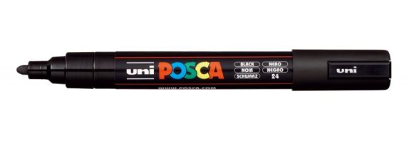Posca Μαρκαδόρος Μεσαίο Μαύρο-1Τμχ (BL-4082)