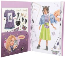 Top Model Μπλοκ Με Αυτοκόλλητα-Dress Me Up Rebel Kitty (D13387)