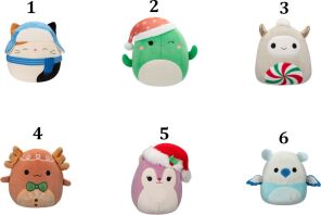 Squishmallows Xmas W2B 13cm-6 Σχέδια (JWSQ0589)