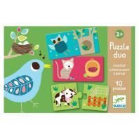 Djeco Παζλ Ζωάκια Στη Φωλίτσα Τους 10x2Τμχ (176-08164)