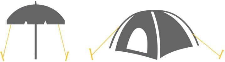 Πάσσαλοι & Σχοινιά Για Στήριξη Ομπρέλας/Σκηνής (2516)