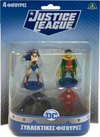 Hero-Mania Justice League Φιγούρες-Τoppers 4Pack-3 Σχέδια (JUT02000)