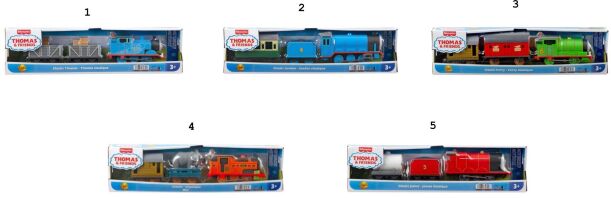 Fisher Price Thomas Trackmaster Μηχανοκίνητα Τρένα Με 2 Βαγόνια-5 Σχέδια (HFX97)