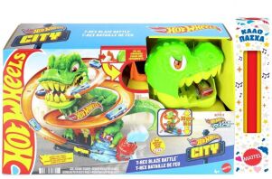Λαμπάδα Hot Wheels T-Rex Πυροσβεστικός Σταθμός City (JBM73)