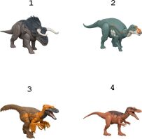 Jurassic World Rebirth Δεινόσαυροι Με Κινούμενα Μέλη,Λειτουργία Επίθεσης & Ήχους-4 Σχέδια (JGB87)