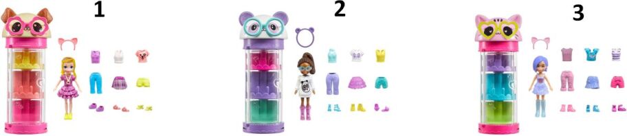 Polly Pocket Κούκλα Με Μόδες Σε Κύλινδρο-3 Σχέδια (HKW04)