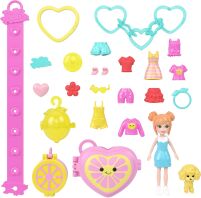 Polly Pocket Polly Κούκλα Με Αξεσουάρ & Μπρελόκ Μεγάλο Pack-3 Σχέδια (JKR51)
