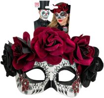 WM Μάσκα Ματιών Dia De Los Muertos Με Τριαντάφυλλα (8466)