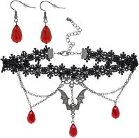 WM Σετ Τσόκερ & Σκουλαρίκια Gothic Vampiress (10592)