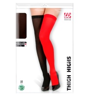 WM Κάλτσες Over The Knee Μαύρο/Κόκκινο (29345)