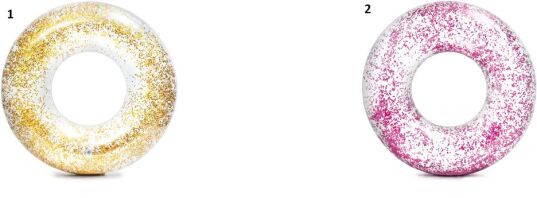 Intex Σωσίβιο Transparent Glitter Tube 119cm-2 Σχέδια (56274NP)