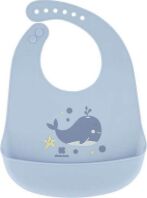 Kikkaboo Σαλιάρα Σιλικόνης Whale (31303030011)