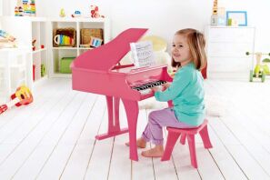 Hape Early Melodies Ξύλινο Πιάνο 30 Κλειδιά-Pink (E0319A)