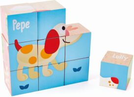 Hape Pepe & Friends Ξύλινο Πάζλ Κύβοι Friendship (E0452A)
