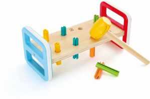 Hape Early Explorer Ξύλινο Σετ Σφηνώματα Rainbow Pounder (E0506B)