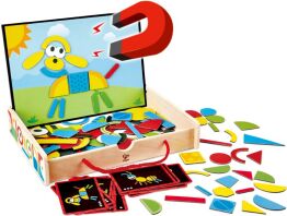 Hape Early Explorer Ξύλινο Magnetic Art Box-105Τμχ (E1631)