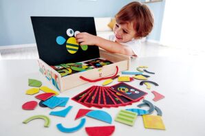 Hape Early Explorer Ξύλινο Magnetic Art Box-105Τμχ (E1631)