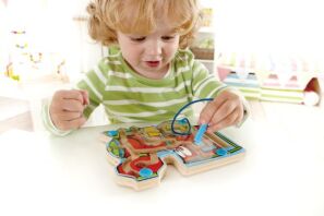 Hape Early Explorer Ξύλινο Παιχνίδι Με Μπίλιες Choo-Choo Tracks (E1701)