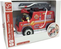 Hape Early Explorer Ξύλινο Rescue Team Πυροσβεστικό Όχημα (E3024A)