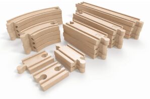 Hape Railway Ξύλινο Σετ Ράγες Super Expansion (E3707A)