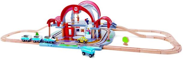 Hape Railway Ξύλινο City Station-Σιδηροδρομικός Σταθμός (E3725A)